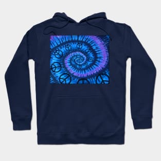 Tie Dye Peace Spiral Hoodie